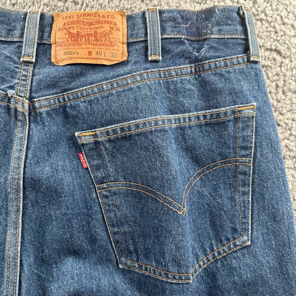 Vintage 90's Levis 501xx Jeans Mens 40x32(38x31Fit) Blue Straight Made In USA